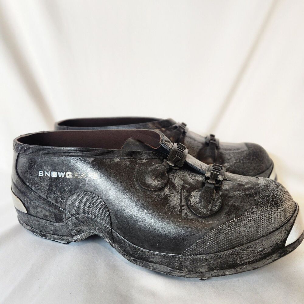 Snowgear Hand Built Rubber Safety Overshoes Mens Size 13 Slip Resistant